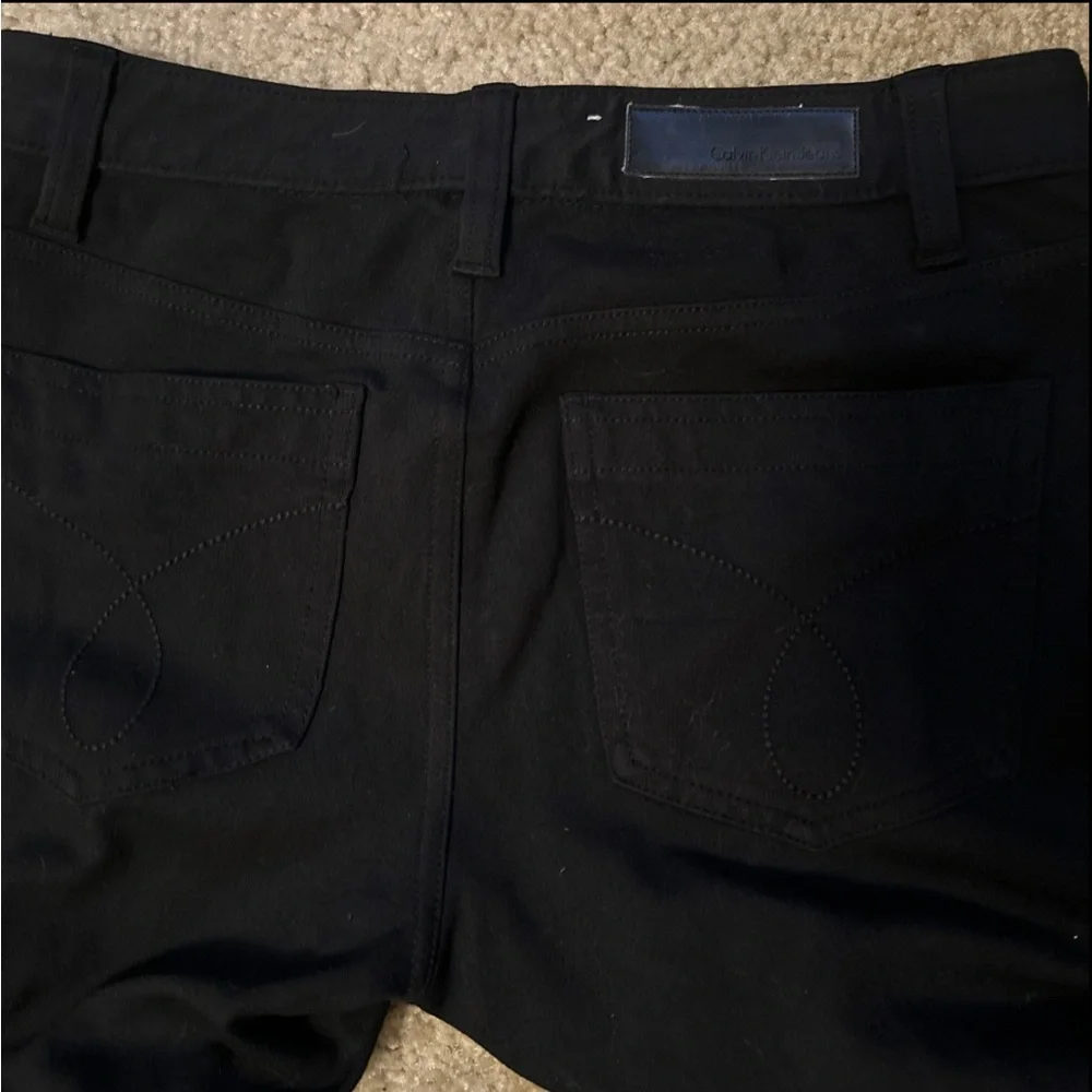 Calvin Klein Jeans Women's Stretch Skinny Jegging Pants Mid Rise Black Size 2